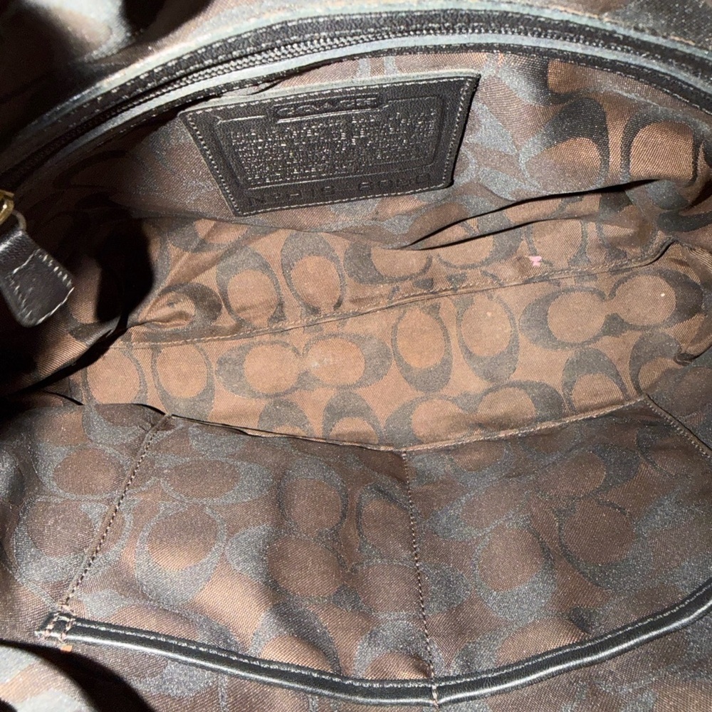 Vintage Coach 6950 Amanda Hobo Shoulder Bag Purse Black Leather - Picture 11 of 13